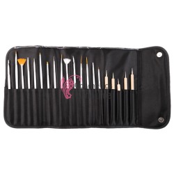 Borseta pentru instrumente cosmetice sau de unghii cu 20 lacasuri Cod RS20